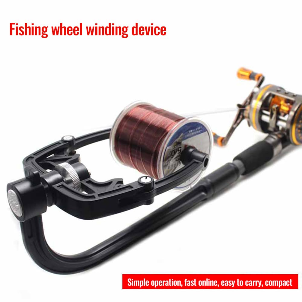 Naiveferry Fishing Line Spooler, Fishing Line Winder for Fishing Reels Versatile Spinning Reel & Cast Reel Equipment Reel Spooler Spooling Station System Fishing Gadgets for Outdoor Fishing