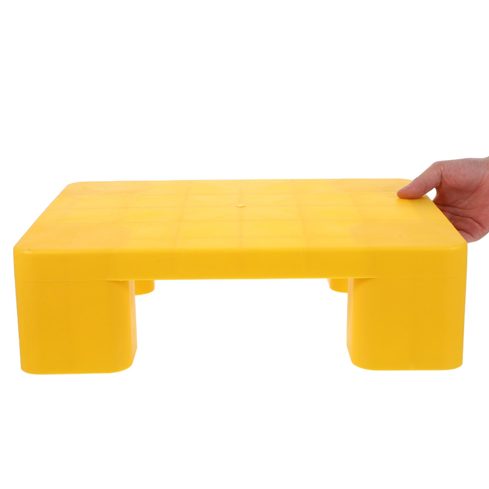 POPETPOP Pallet in Plastica Rettangolare Giallo Protezione Dall'umidità e Facile da Maneggiare per Stoccaggio Interno di Merci e Fusti di Petrolio
