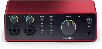 Amazon.com: Focusrite Scarlett 4i4 4th Gen USB Interface with