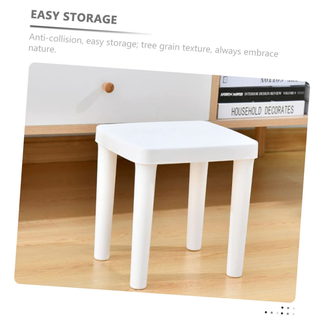 KOMBIUDA Kindergarten Stool Boys and Girls Step Stool Japanese Style Non-Slip Lightweight Boys and Girls Anti-Skid