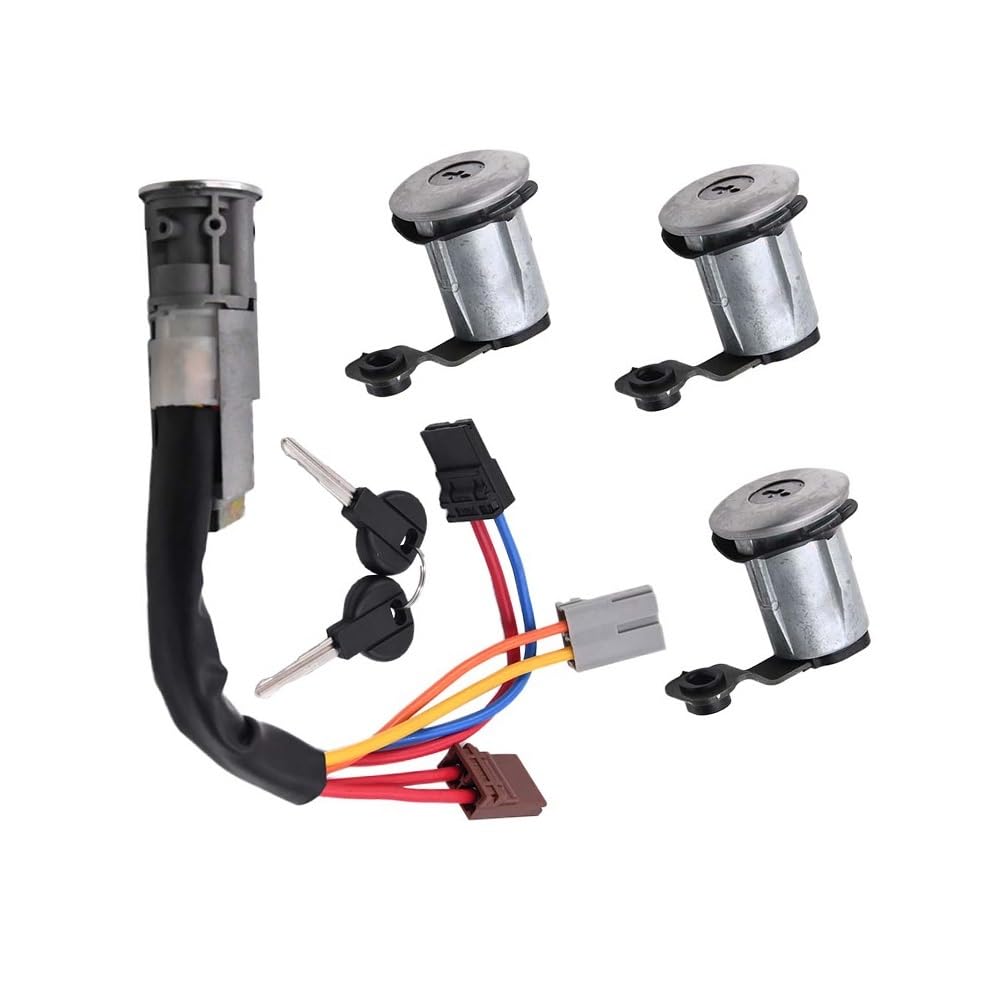 Hzsmyxgs One Color Car Lock Barrel 9170G3 252522 96244156 Compatible With Peugeot For Partner 1996-2007 Ignition Barrel Door Lock Cylinders Set With 2Key
