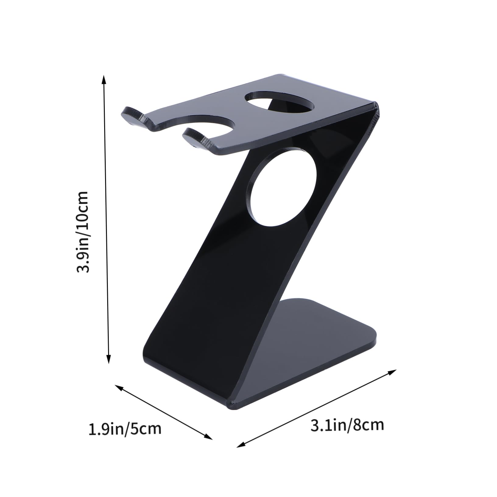 SHERCHPRY Acrylic Brush Holder for Razors and Shaving Brushes Portable Stand with Strong Stability Elegant Bathroom Accessory for Home and Travel for Models