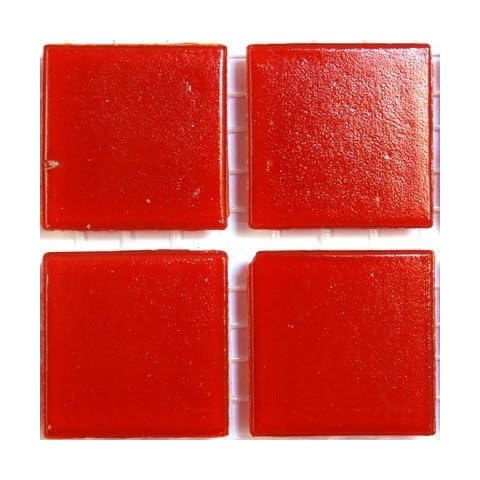 75 Matte Red Vitreous Glass Mosaic 20mm Tiles A96 Cover