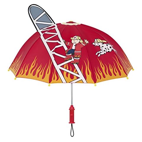 Kidorable Boys' Fireman Umbrella, Red, One Size Cover
