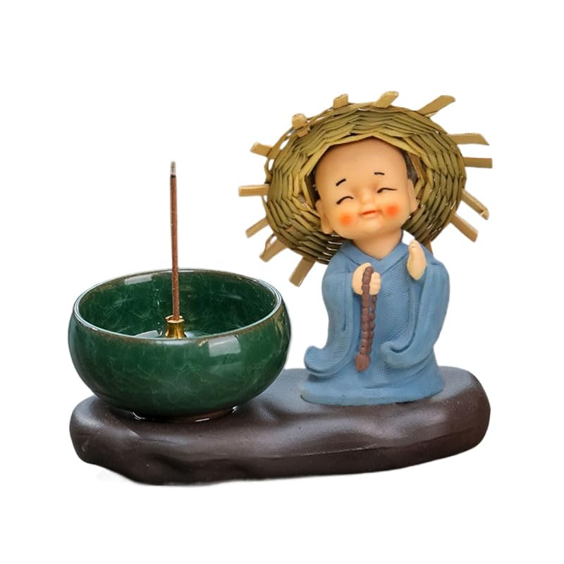 Porte-encens en céramique style zen, attrape-cendres et brûle-encens pour aromathérapie