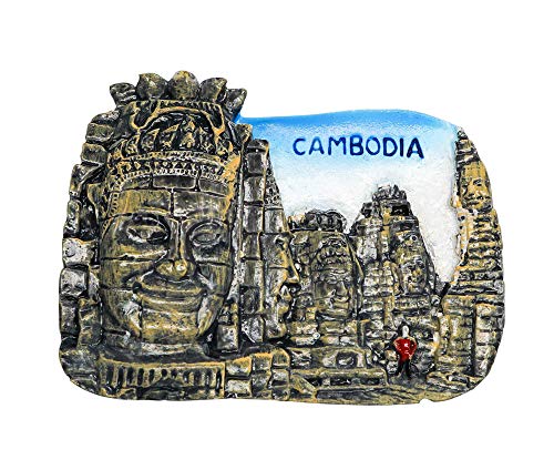 Bayon Temple, Cambodge 3D Résine Aimant de Réfrigérateur Touristique Voyage Ville Souvenir Collection Cover