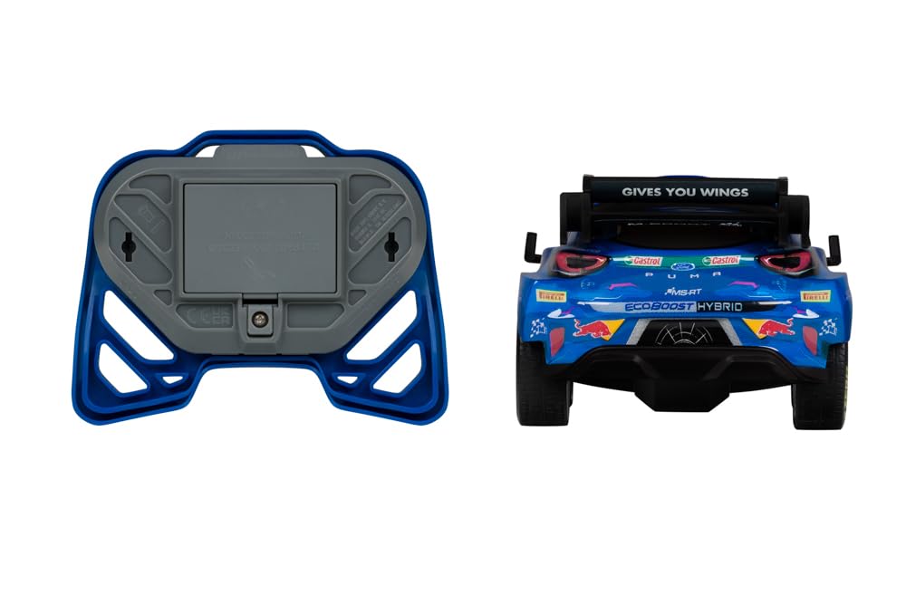 Nikko RC 10393 Night Mode M-Sport Ford Puma Hybrid #8 Tänak Voiture télécommandée avec phares LED, 25 cm, télécommande 2,4 GHz, portée de 40 m, pour Enfants à partir de 6 Ans, Bleue
