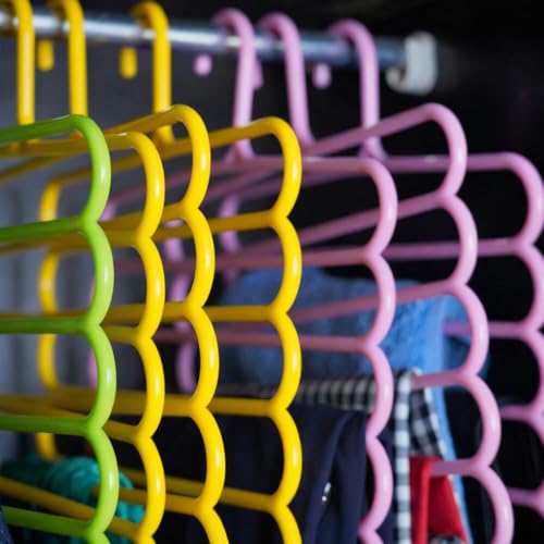 Image of Urban Luxy 5 Layer Pants Clothes Hanger Wardrobe Storage Organiser Rack, 32l x 1b x 33h cm (Assorted Colour) (3)