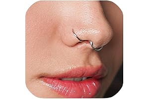 18 Gauge Sterling Silver Nose Ring Hoop for Women, Small Thin Nose Piercing Jewelry, 7mm