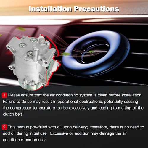 Image of CCIYU AC Compressor w /Clutch for Acura CSX 2.0L 2006-2010