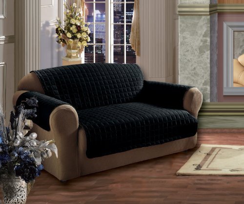 Protection matelassée pour meubles animaux enfants avec microfibre douce noire