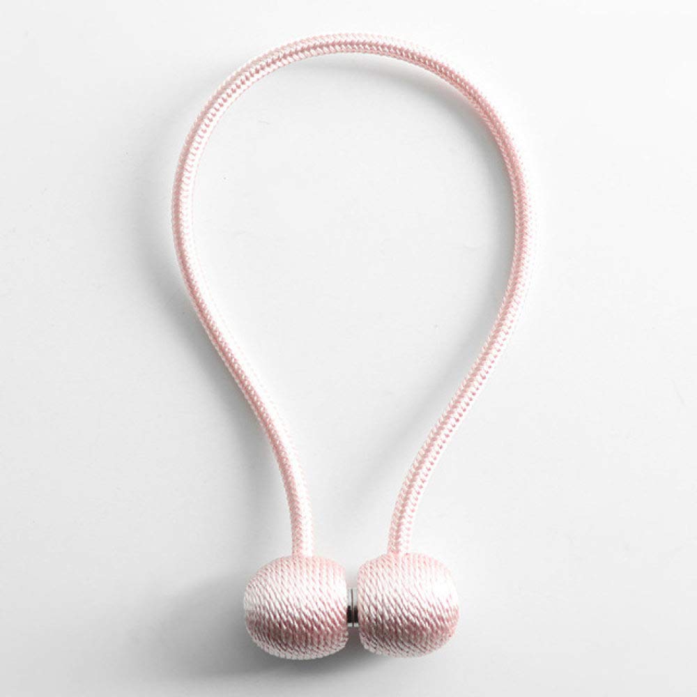LIJUCAI 1 Pieza de Perla Bola magnética Cortina Lazo de Cuerda respaldos Sujetadores Hebilla Clips Accesorios Varillas Accesorios Gancho Titular Decoraciones para el hogar, Rosa