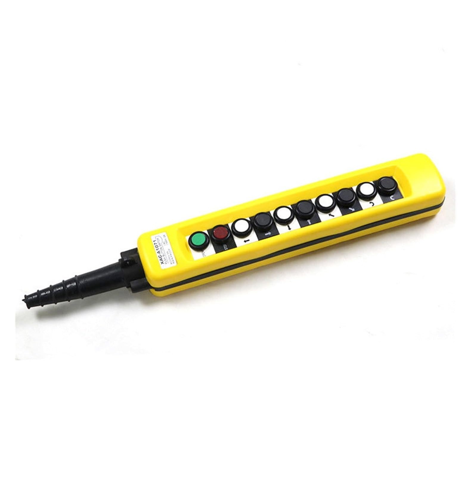 BKGWCSOR XAC-A1071 10 Buttons Rainproof Industrial Crane Hoist Control Push Button Switches 250V 5A Yellow Switches
