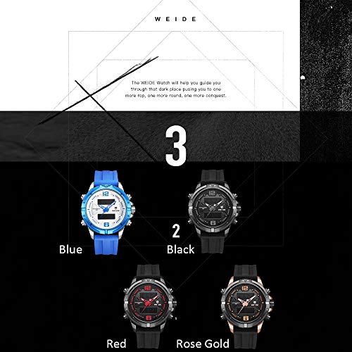 WEIDE WH8602 Relógio Eletrônico Digital de Quartzo Calendário de Tempo Duplo Semana Alarme 3ATM Temp