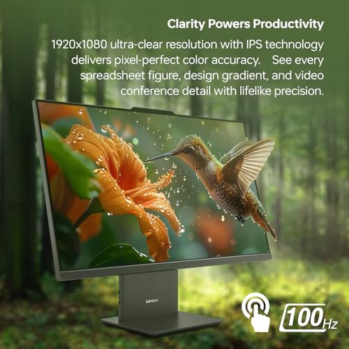 Image of Lenovo IdeaCentre I Pro Business All-in-One, Next Gen AI, 27 inch FHD Touchscreen 100Hz, i5-13420H, 32GB DDR5 RAM, 2TB SSD, Wi-Fi 6, Webcam, Wireless KB &M, Bundle with ADATA 64GB USB Flash Drive