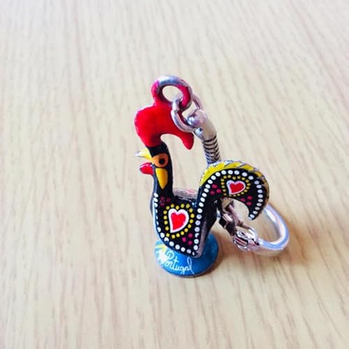 奇跡と幸運を呼ぶニワトリ ポルトガルの伝統工芸品「ガロ」キーホルダーのサムネイル
