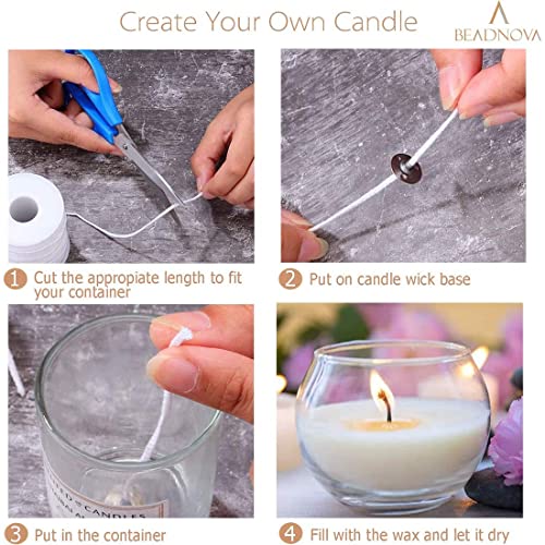 Rollo de Mecha de Algodón Blanca 61m para Velas DIY miniatura 3