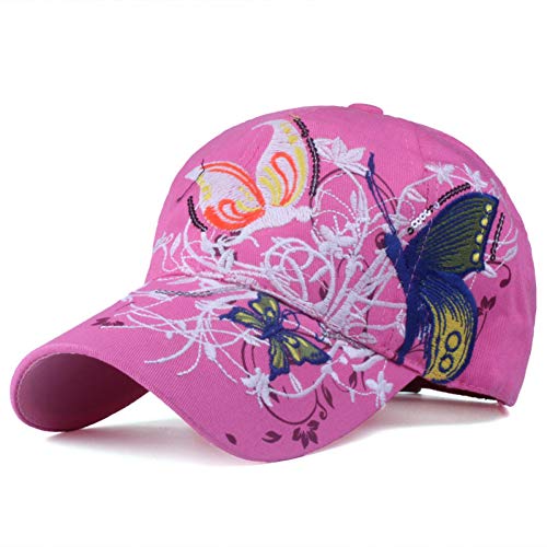 Casquette de baseball brodée fleurs protection solaire ajustable