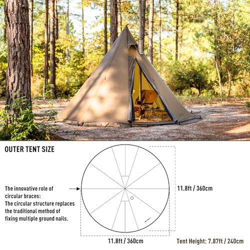 Carpa tipi piramidal portátil para 2 personas POMOLY miniatura 4