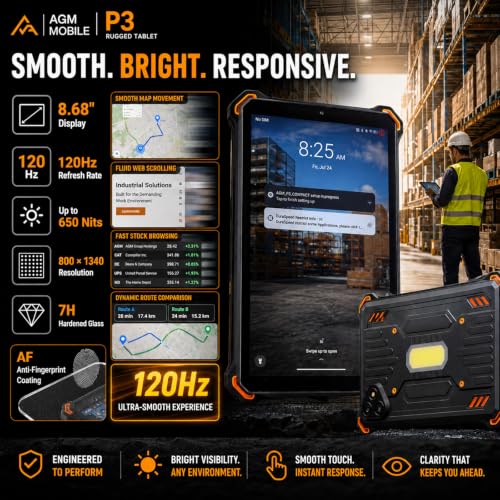 Image of AGM P3 Mini Tablet Android 16, 8.68 inch 120Hz, MediaTek Helio G99, 6GB+128GB