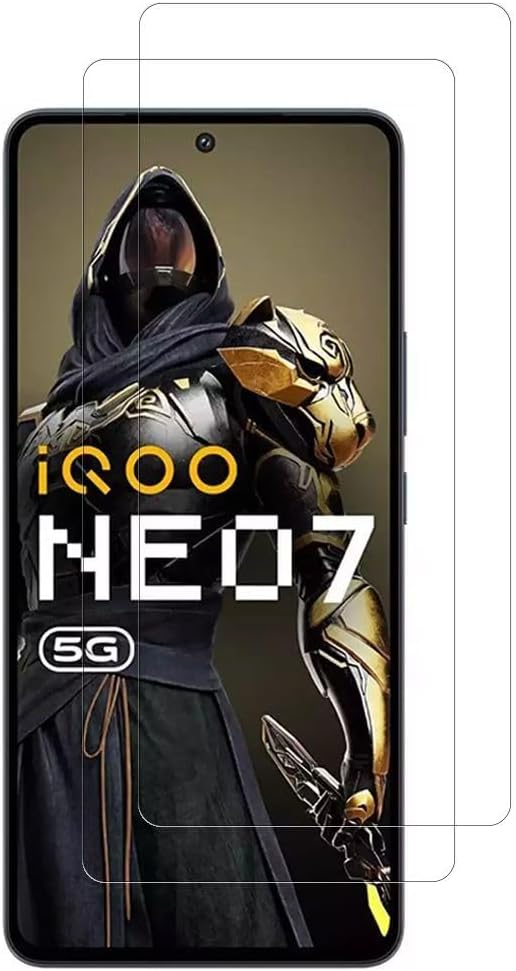 Profones Screen Protector For vivo iQOO Neo 7, Tempered Glass Film, 2-Pack