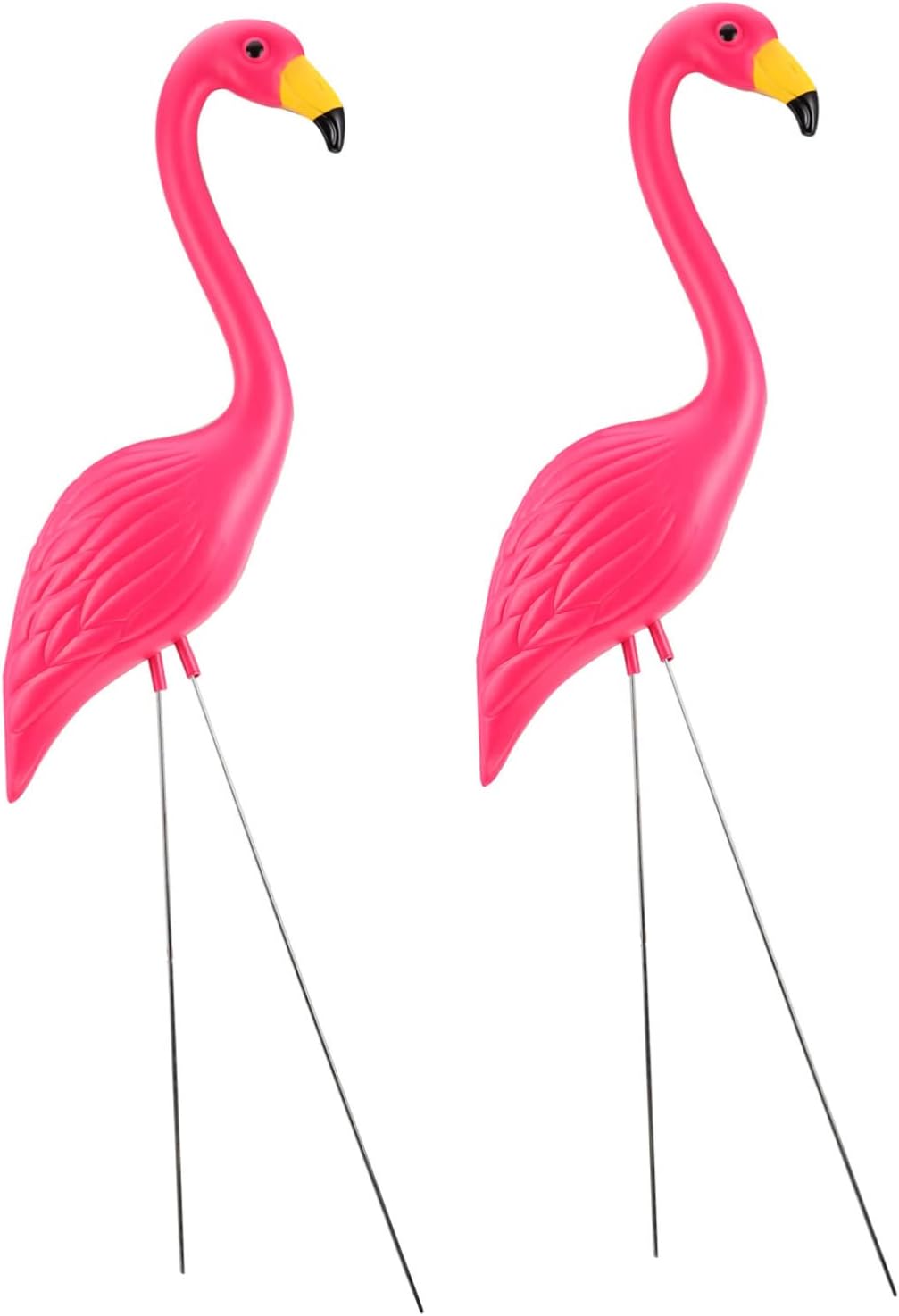 2pcs Pink Flamingo Lawn Stakes Lifelike Garden Decoration for Outdoor Spaces Durable Easy to Install Flamingo Decor for Patios Lawns and Yards