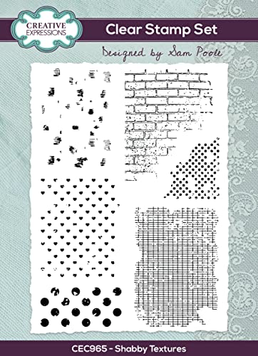 Creative Expressions Sam Poole-Shabby Textures-Clear Stamp Set, A5, Transparent - Image 2