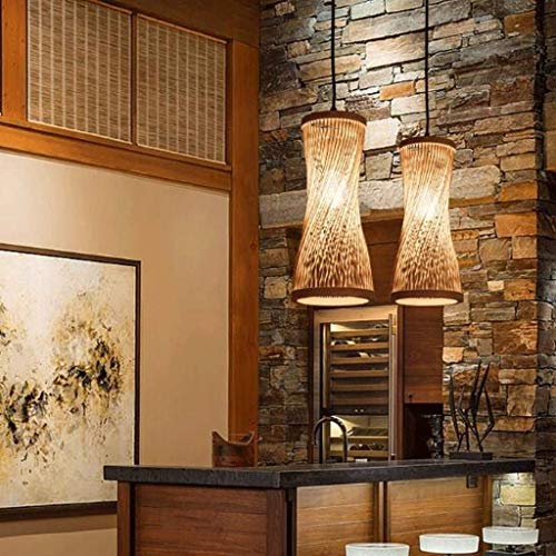 Lampe spirale suspension design rotin forme hélicoïdale - 6