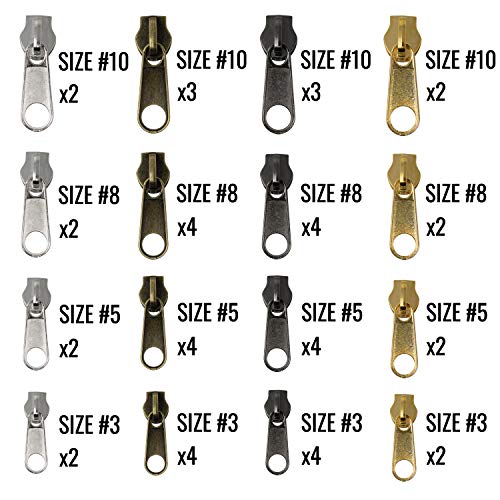 Zipper Repair Kit with Replacement Zippers [197pcs] Zipper Fix Kit & Replacement Zipper Slider Set with Pliers - Ideal for Fixing Luggage, Coats, Jean, Jackets, Tents - Zipper Repair On The Go - Thumbnail 3