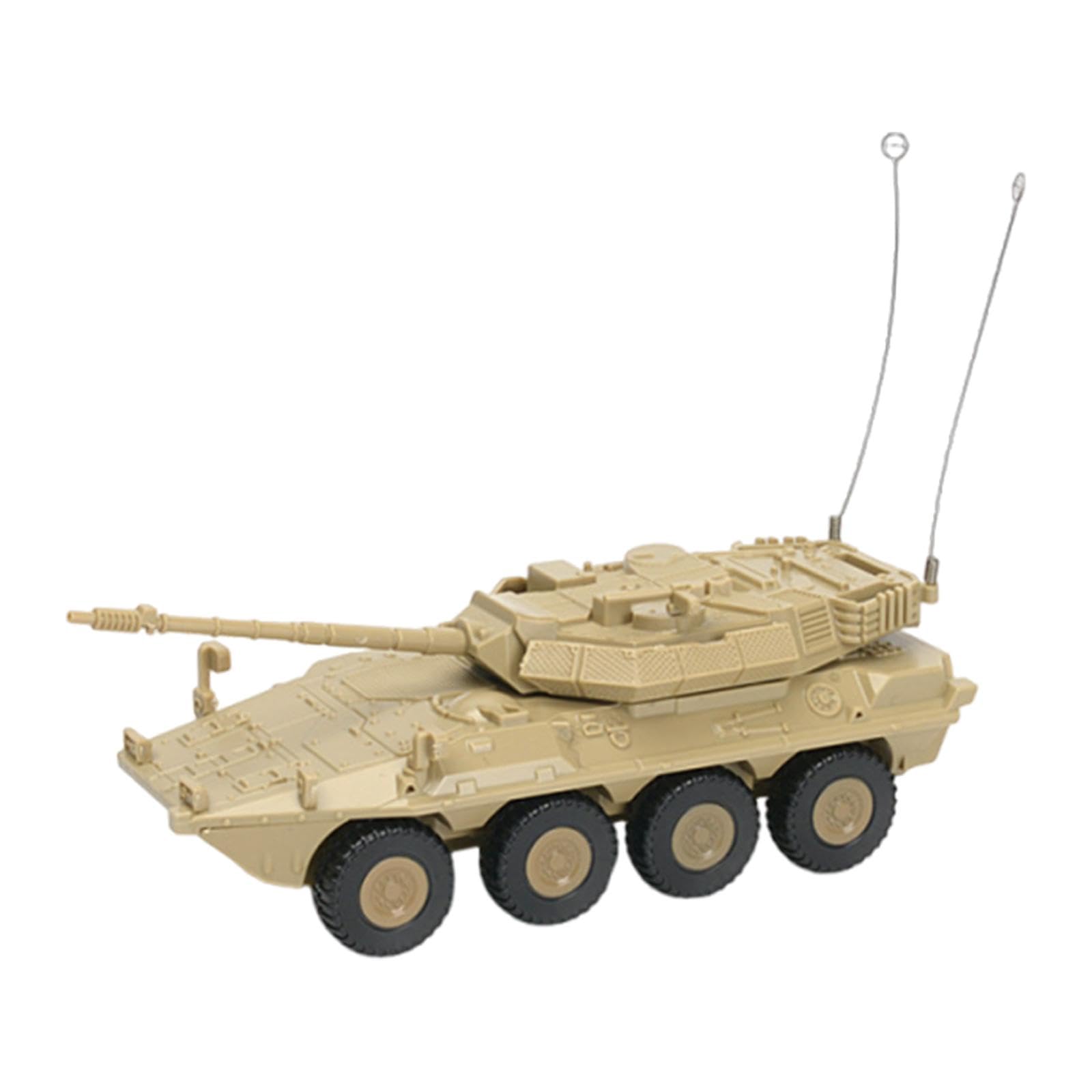 Menolana Tank Model Toy Building Kit Sand Table Decor Tabletop Decoration Birthday Gift for Adults Kids Armored Vehicle 1:72 Scale, Yellow