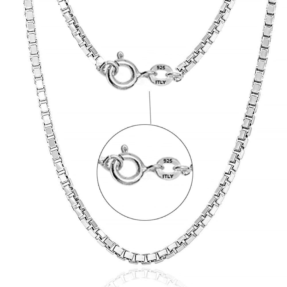 LeCalla massief 925 Sterling zilveren Italiaanse 2 MM, 3 MM diamantgeslepen gevlochten touwketting voor heren en dames met kreeftgesp, gemaakt in Italië (45,7, 50,8, 55,9, 61, 66 cm), Length 20 Inches