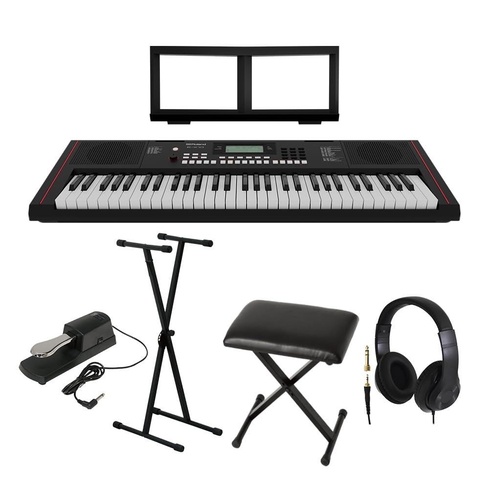 Roland E-X10 電子ピアノセット(スタンド、イス、ヘッドホン、ペダル付 Amazon | Roland E-X10 61鍵盤 ヘッドホン・Xスタンド・ペダル