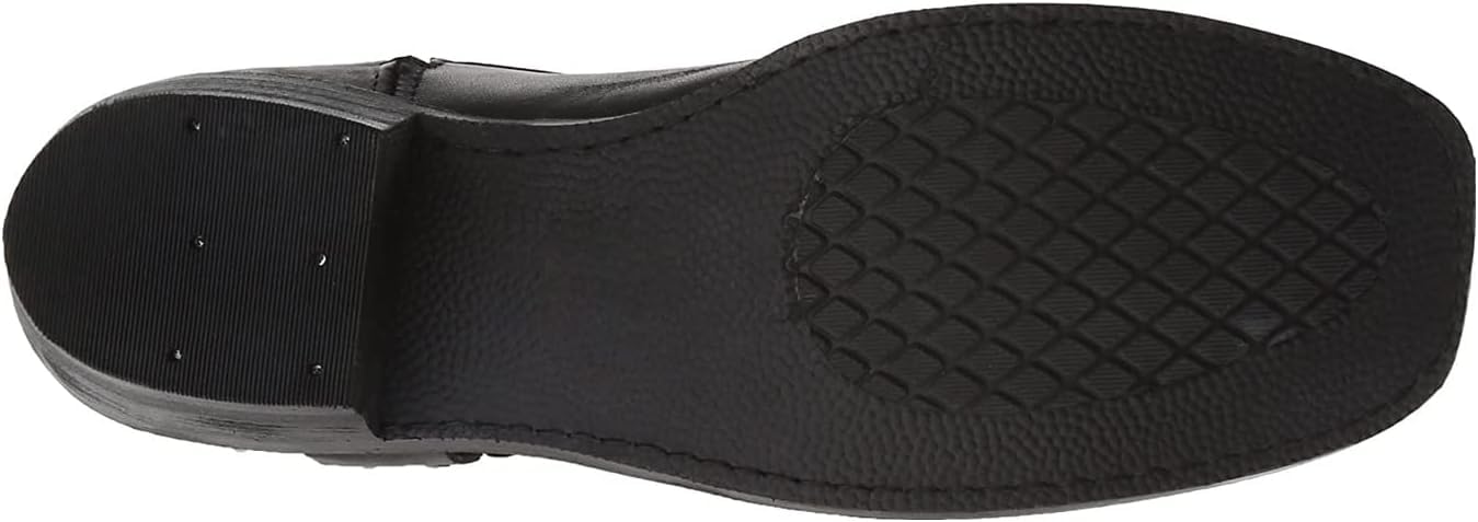 Genérico Botas de Vaquero para Hombre, Botas Cowboy & Biker, Boots Occidentales de Piel, Botas a Media Pierna Sin Cordones Antideslizantes,44,Black