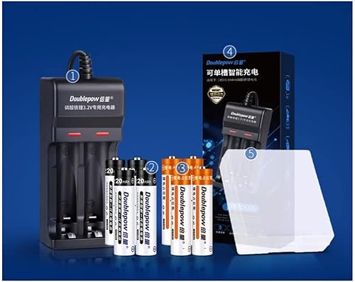 Miniatura 4 de MNB 10440 - Juego de 7 baterías de litio recargables de fosfato de hierro y litio de 3.2 V, 7 baterías recargables