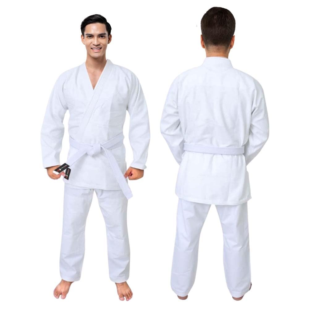 Kimono judo - Tuta da Judo Professionale 100% Cotone Ultra Leggera per Uomini/Donne, GI Judo BJJ, Arti Marziali, kimono Karate,MMA,Jujitsu, Resistente/Comodo per Allenamento/Competizione