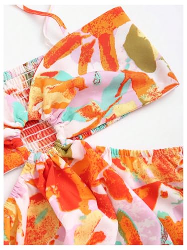 SOLY HUX Women's Floral Print Cut Out Dress Tie Shoulder Sleeveless Boho Vacation Long Flowy Dresses3