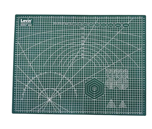 Levin Self Healing Cutting Mat 18 inchx24 inch Non-Slip PVC Double Sided 5-Ply A3 Art Craft Rotating Mat Cutting Board Fabric Leather Craft DIY Cutting Pad Quilting Accessories (A2 (24 X 18 Inch))