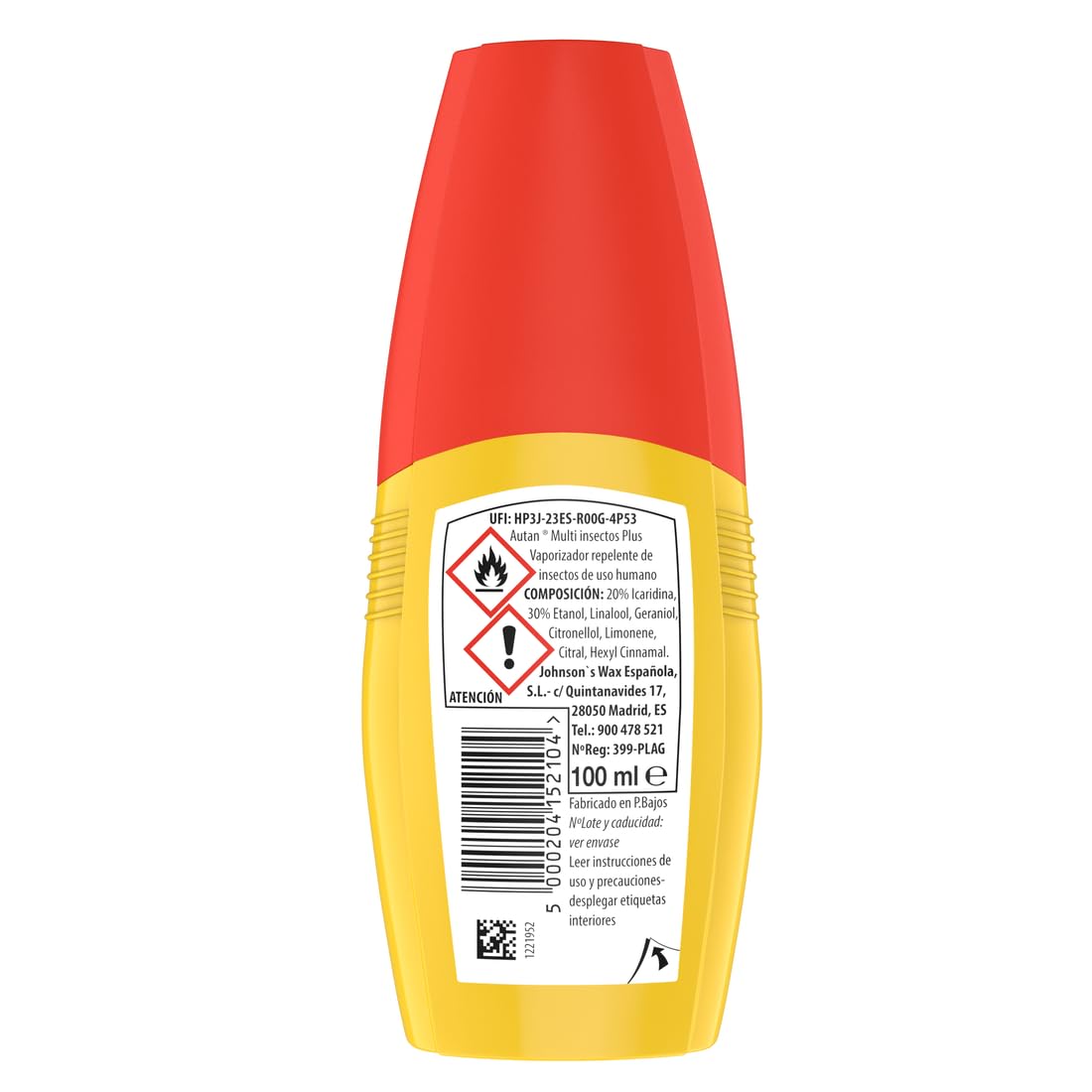 Autan Multi Insectos Vaporizador Repelente Mosquitos, Proteccíon contra Mosquitos Común, Tigre y Garrapatas, Hasta 8h de Protección, Dermatológicamente Probado, 1x100 ml