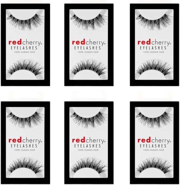 Red Cherry #DW False Eyelashes (Pack of 6 Pairs)