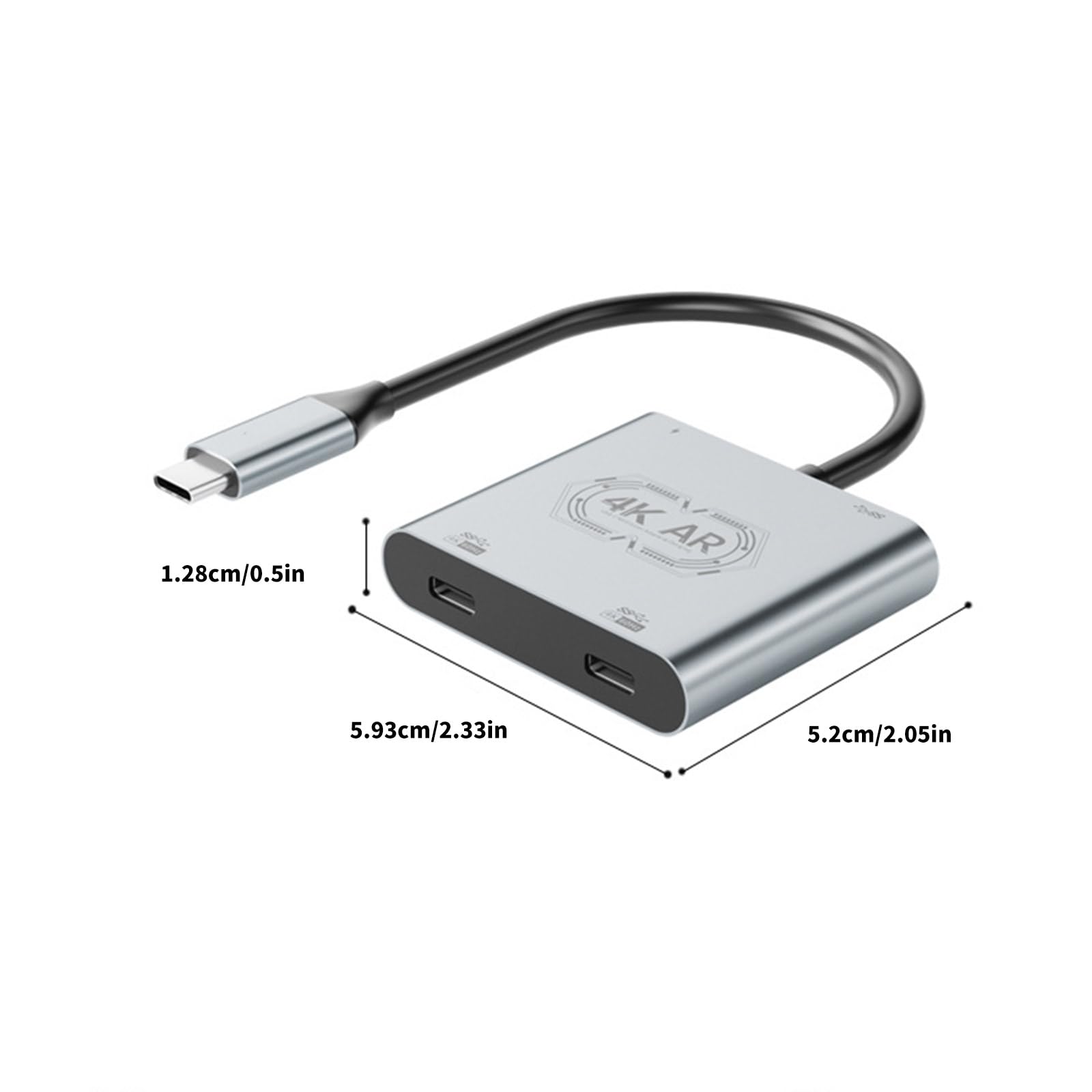 Szybka prędkość Hub typu C do okularów PD100W ładowanie 4K 60Hz wideo USB3.0 transfer danych aluminiowy adapter szybkie ładowanie koncentrator okularów