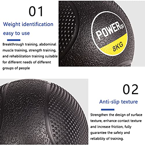 Ballons Médicinaux de 8 Kg, Balles d'exercice pour La Musculation et L'entraînement Croisé – Image 5