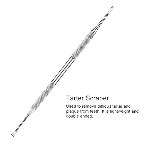 Miniatura 8 de Kit de higiene dental, 5 piezas, kit de herramientas dentales, incluye raspador de tarter, púa dental, espejo bucal antivaho y raspador dental,