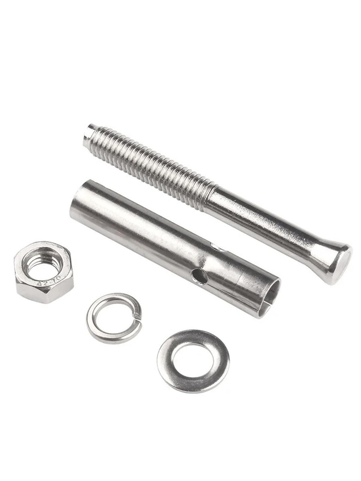 Dübel 10mm M6 M8 M10 M12 - M20 Externe eingebaute Expansionsbolzenschraube 304/316 Ankerhülse Betonstab-Wandbefestigung(304,100MM_M14-3PCS)