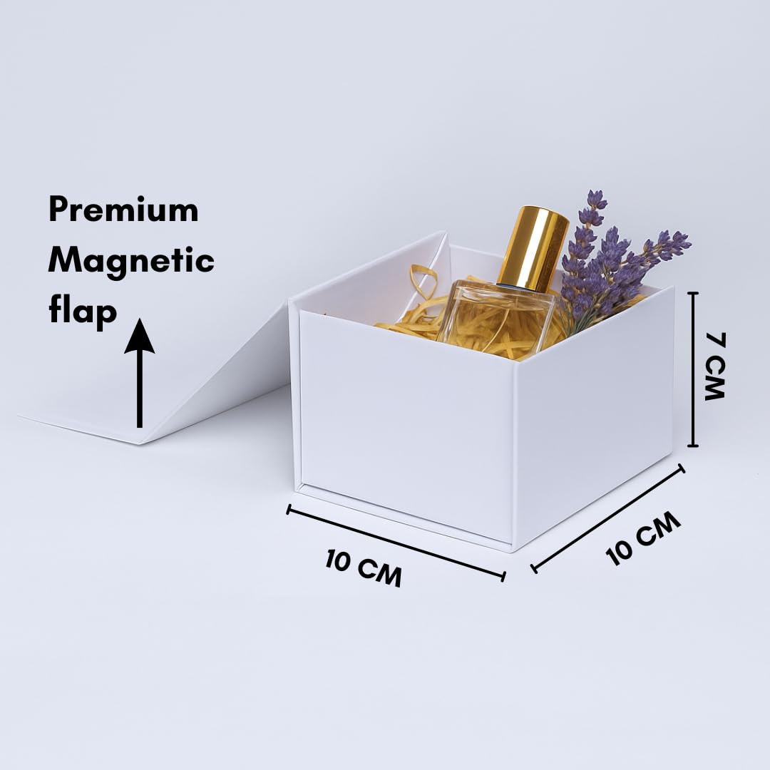 Boîte Cadeau Magnétique – Lot de 25 boîtes rigides en carton | 10 x 10 x 7 cm | Fermeture magnétique | Coffret cadeau pour mariage, Noël ou anniversaire (unisexe) | Cadeau de luxe personnalisable