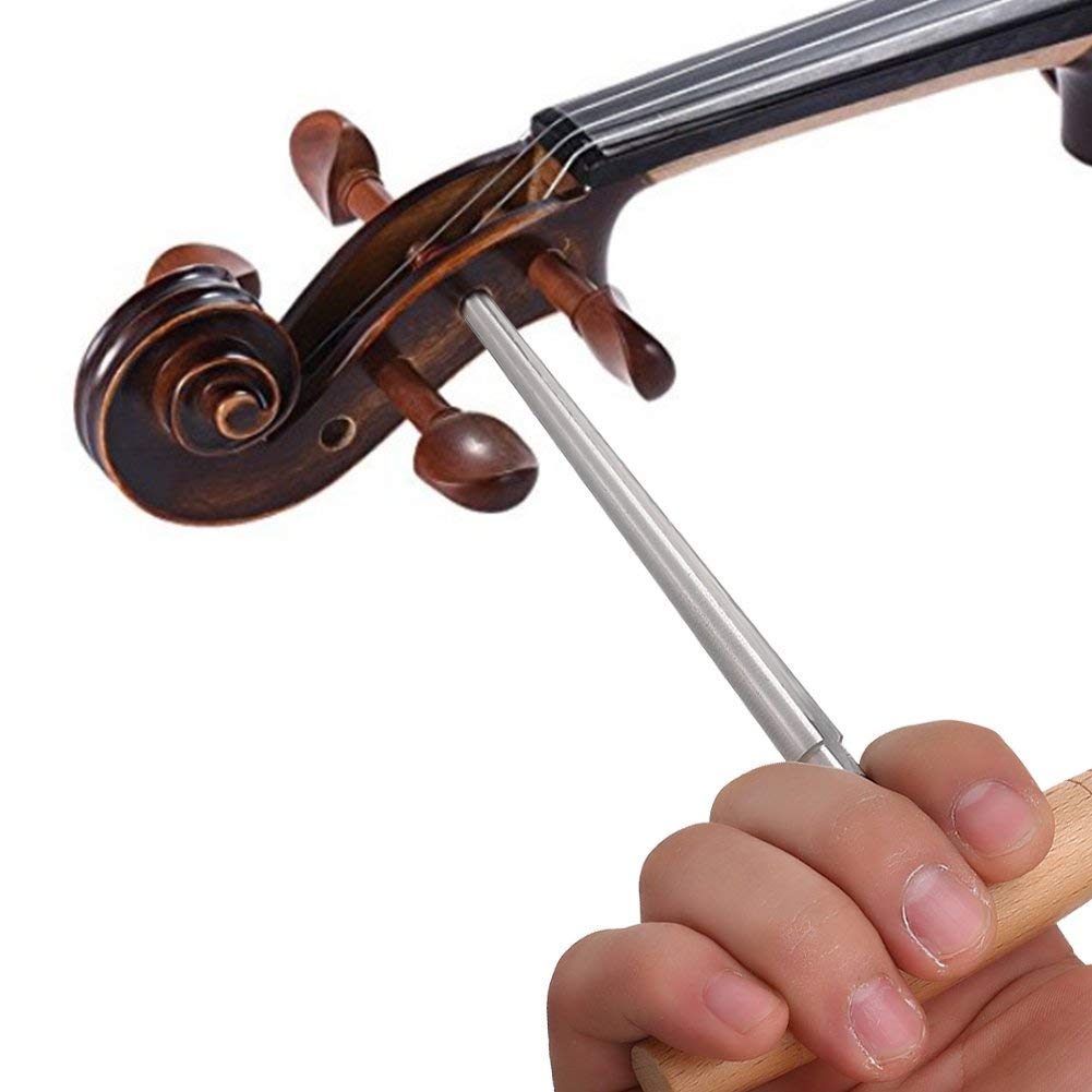 Alesatore per Violino, Alesatore per Foro per Picchetto in Acciaio Resistente Strumento per Liuteria con Manico in Legno Strumento di Riparazione per Liutaio per Violino 3/4 4/4