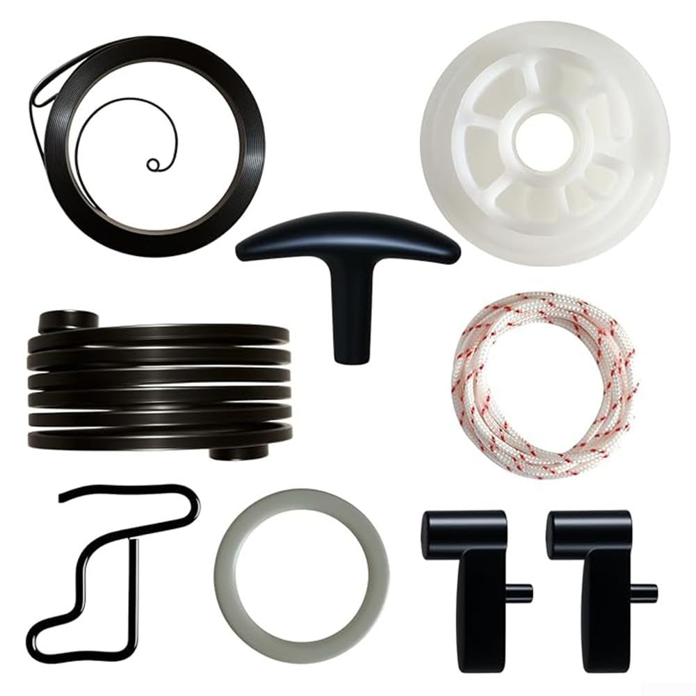 Complete Recoil Starter Repair Kit for BG86C SH56C Leaf Blowers Easy Installation with Instructions, Replaces 1123-195-7200 4237-190-0600 4241-195-3501 4241-195-2001