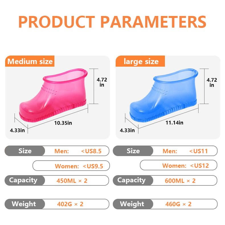 Miniatura 5 de Zapatos de spa de pies de masaje, bañera portátil para remojar pies, pies de pedicura movibles, lavabo de spa para masaje térmico para promover la