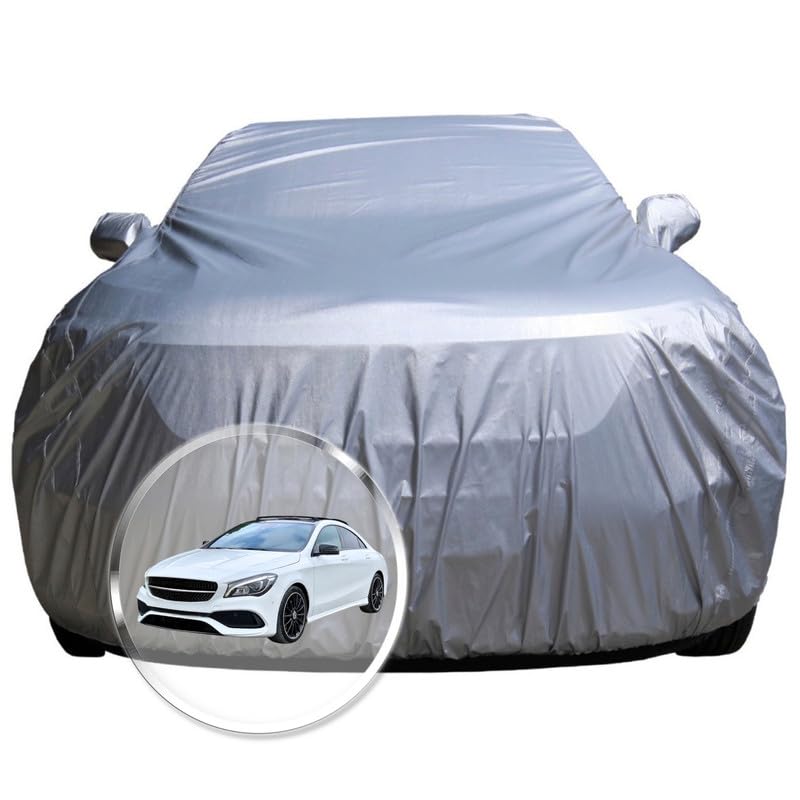 Image of NEODRIFT 'CrystalTech' Car Cover for Mercedes CLA-200-220 (100% Water-Resistant, All Weather Protection, Tailored Fit, Multi-Layered & Breathable Fabric) (Colour: Crystal Silver)