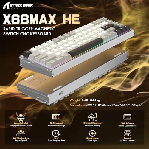 Teclado Gamer X68MAX HE 60% Conectividad USB-C miniatura 2