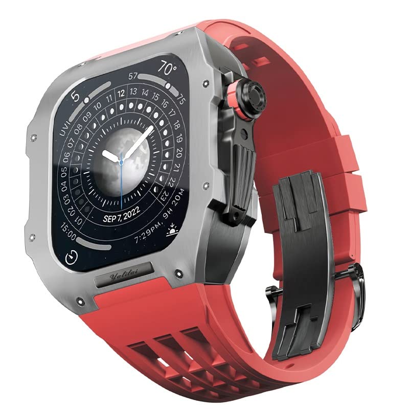 Bracelet iWatch 45mm antichoc en caoutchouc et titane pour protéger la montre